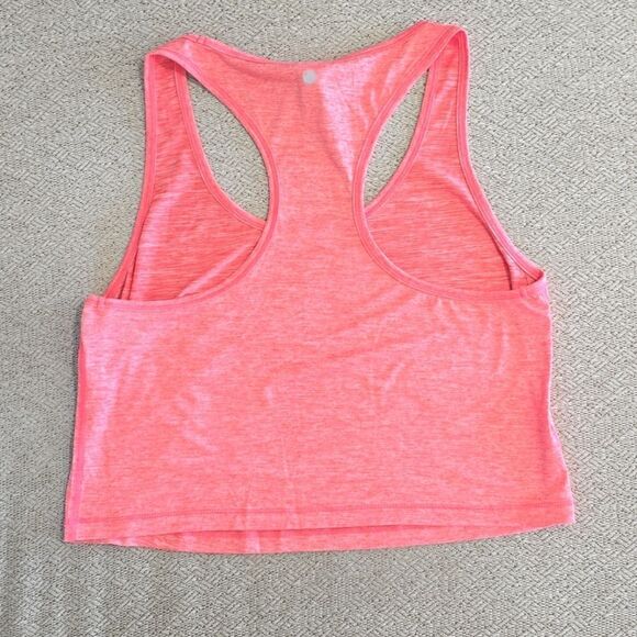 Yogalicious Heather Pink Crop Yoga Athletic Workout Tank - Size XL - Picture 2 of 6